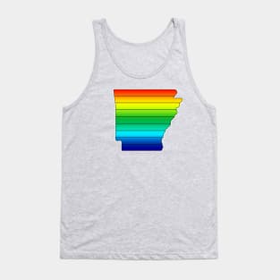 Arkansas map with pride colors design Tank Top